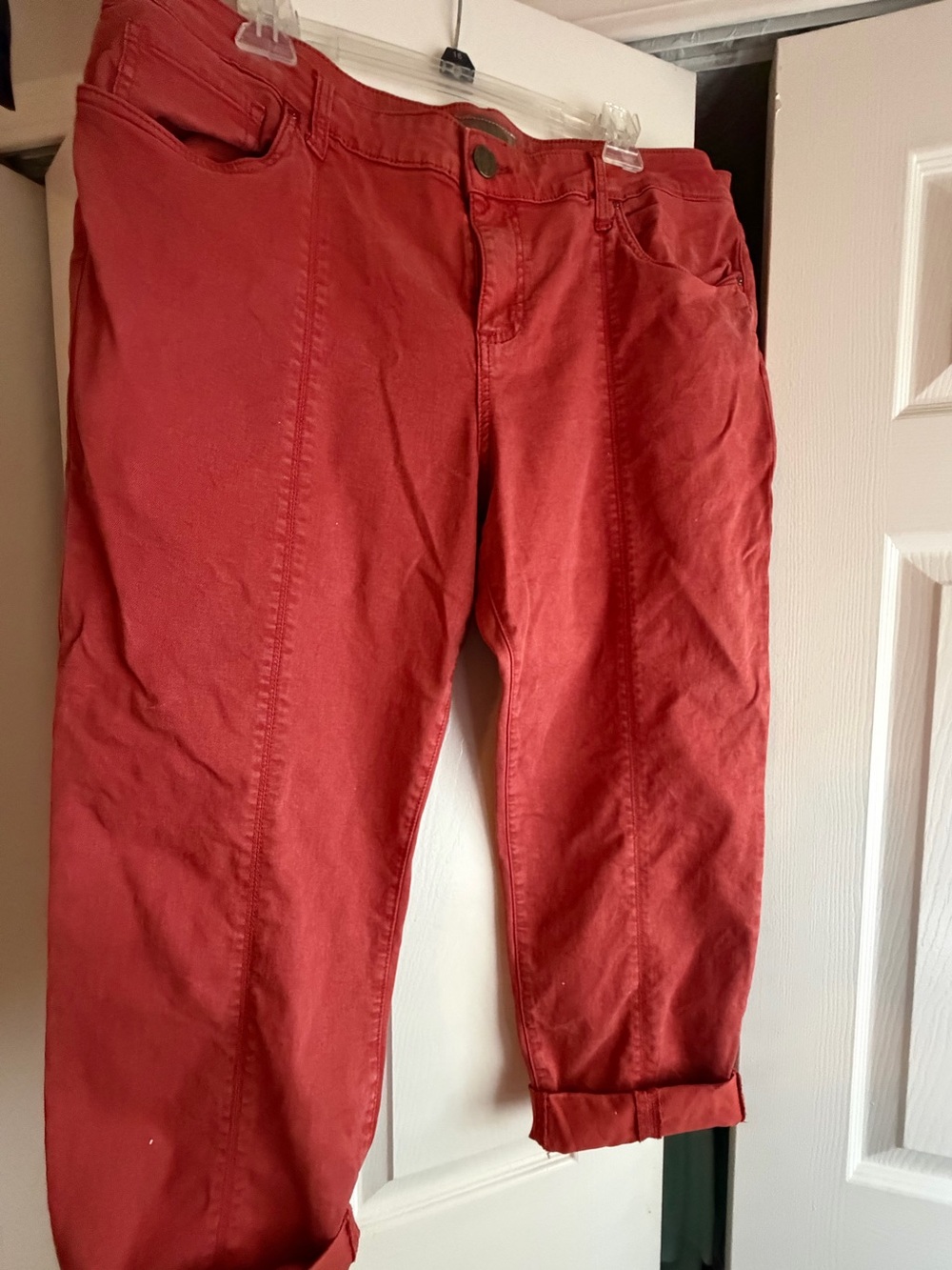 Women’s burnt orange Crop Jeans